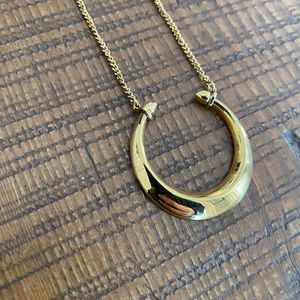 Stella and dot gold half moon necklace